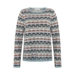 Mønstret uldbluse fra Mansted