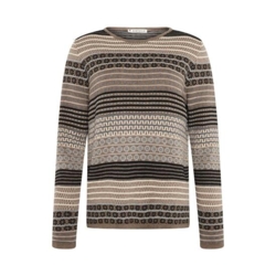 Mansted uldbluse i  grå nuancer