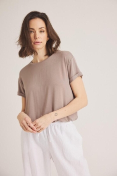 Gråbrun Luxzuz T-shirt i bambus