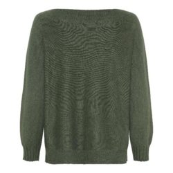 Grøn Marta  bluse med bådformet hals