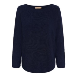 Mørkeblå Marta strikbluse