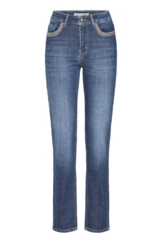 Mellemblå Pulzjeans med lige-op-og-ned ben