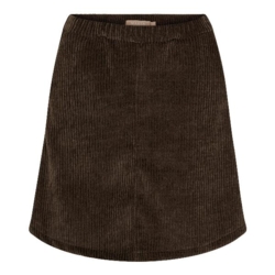 Mørkebrun Marta fløjlsnederdel