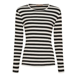 Sort/hvid stribet  Marta T-shirt