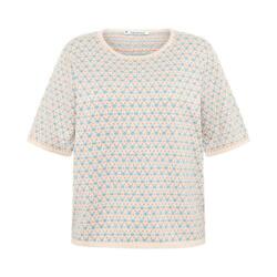 Mansted bluse med turkist mønster