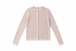 Mansted cardigan i lys havre