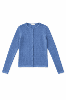 Mansted cardigan i klar blå