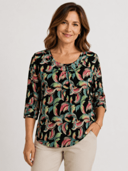 Bluse med elastik fra Mongul