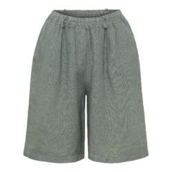 Olivengrønne hørshorts fra Marta