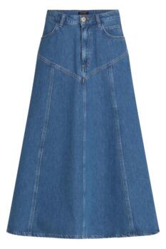Halvlang  King Louie denim nederdel