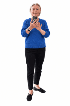 Mansted bluse i indigo merino