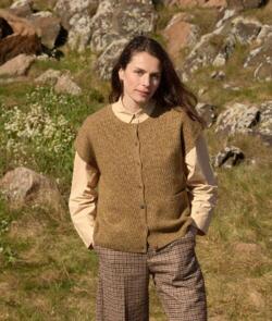 Khaki farvet  Mansted strik vest