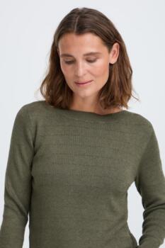 Pulzjeans bluse i støvet grøn