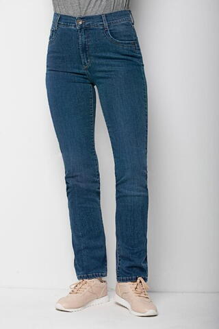 Mørkeblå jeans med ekstra høj talje