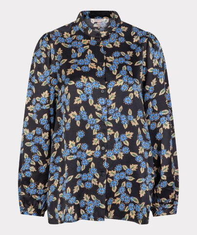 Skjortebluse med blåt print fra Esqualo