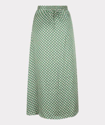 Nederdel med grønt print