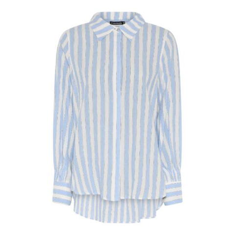 Skjorte med lyseblå/hvide striber