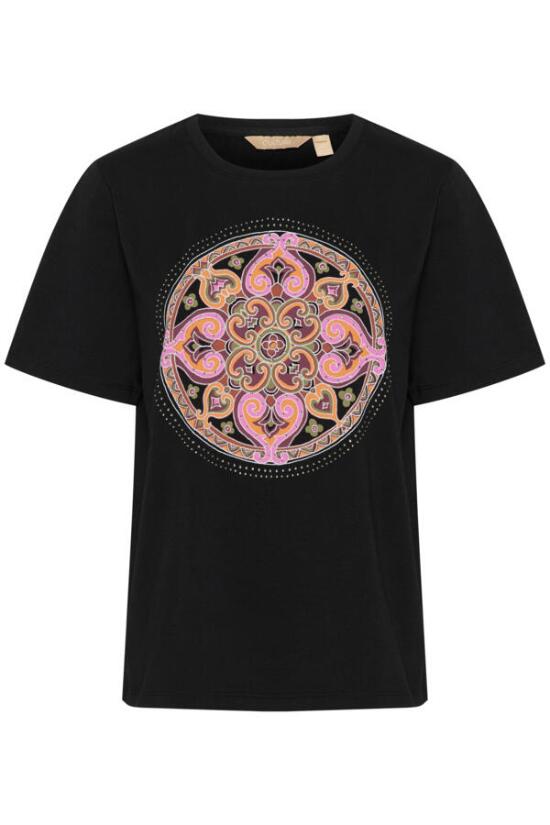 Sort T-shirt med Mandala