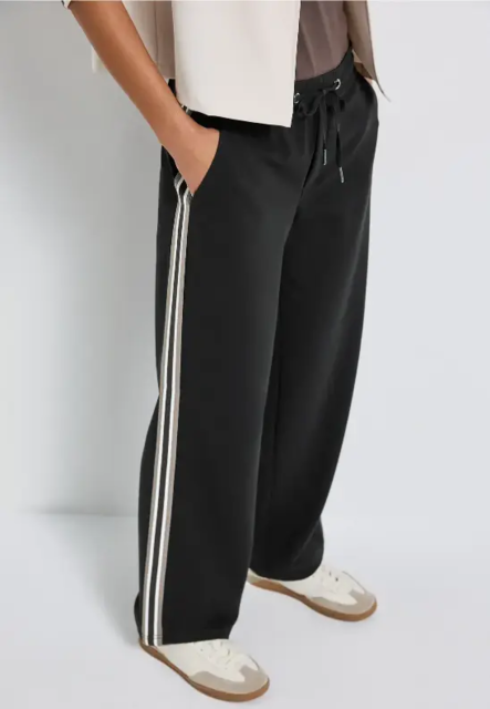 Sorte jerseybukser med gallon