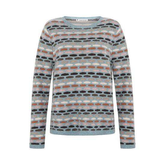 Mønstret uldbluse fra Mansted