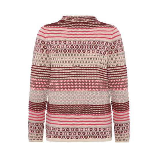 Mansted bluse med rødlige farver