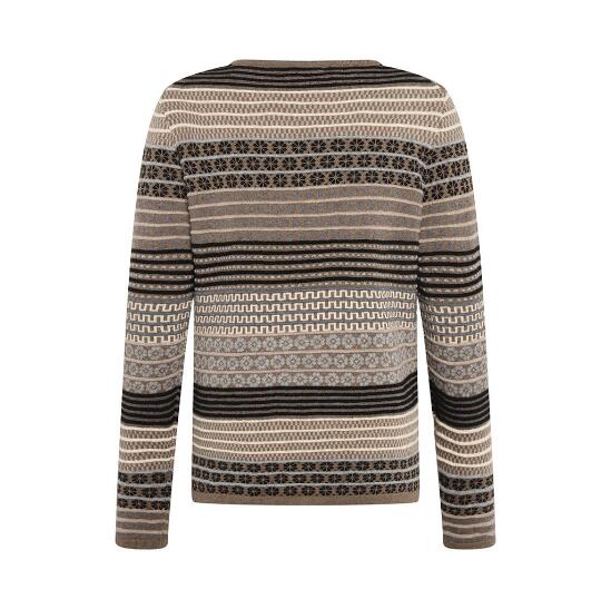 Mansted uldbluse i  grå nuancer