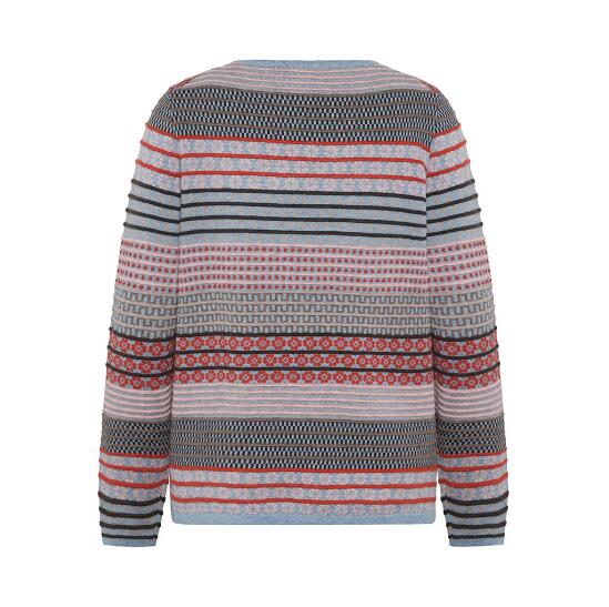 Mansted uldbluse med mønster