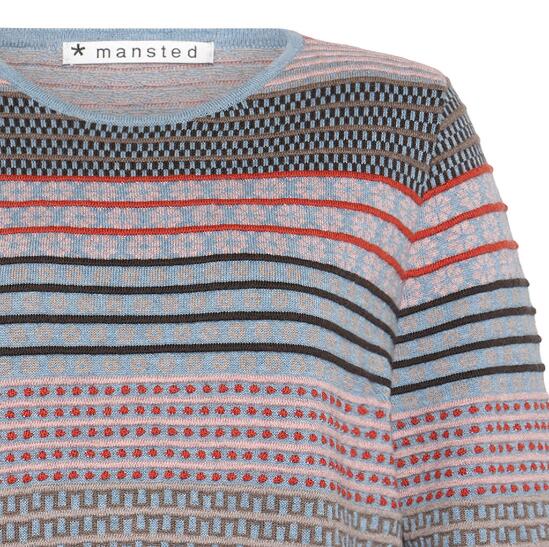 Mansted uldbluse med mønster