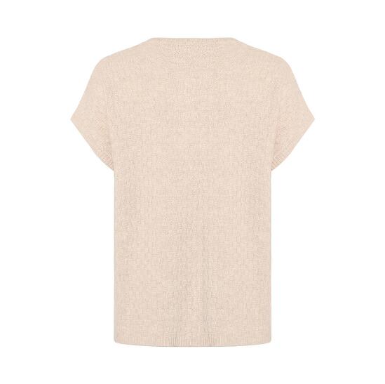 Beige uldvest fra Mansted