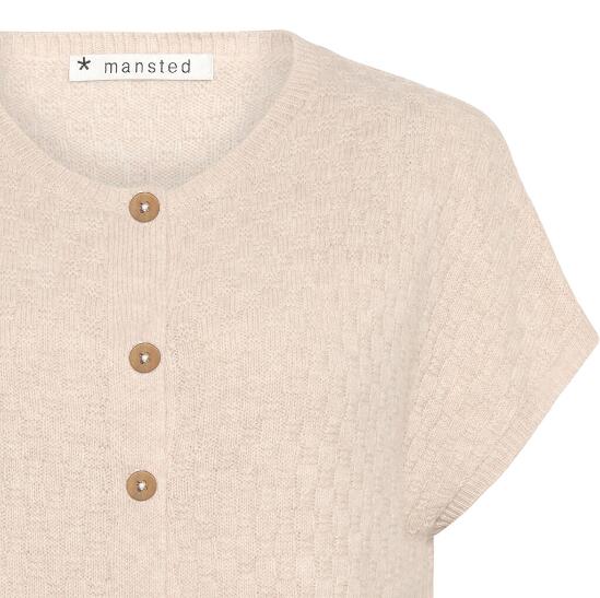 Beige uldvest fra Mansted