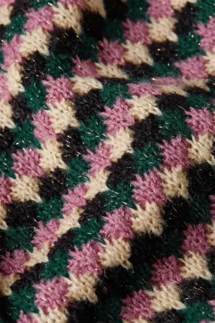 Petrolgrøn bluse med striber