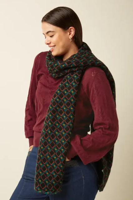 Mønstret King Louie tørklæde