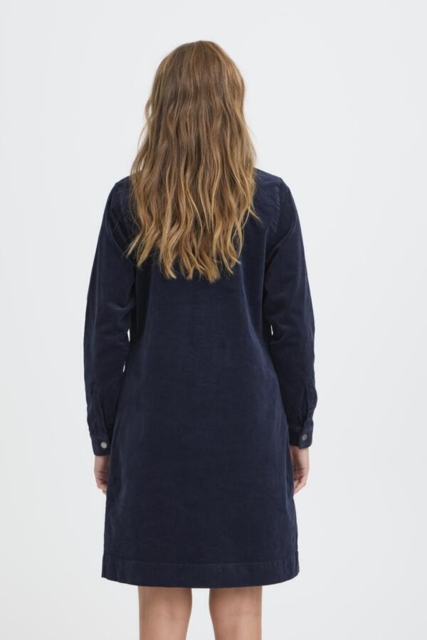 Mørkeblå  Pulz jeans fløjlskjole