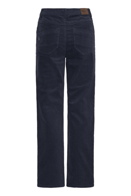 Mørkeblå Pulz jeans i babyfløjl