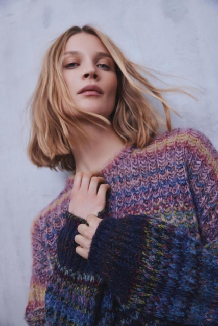 Multifarvet sweater fra Pulz jeans