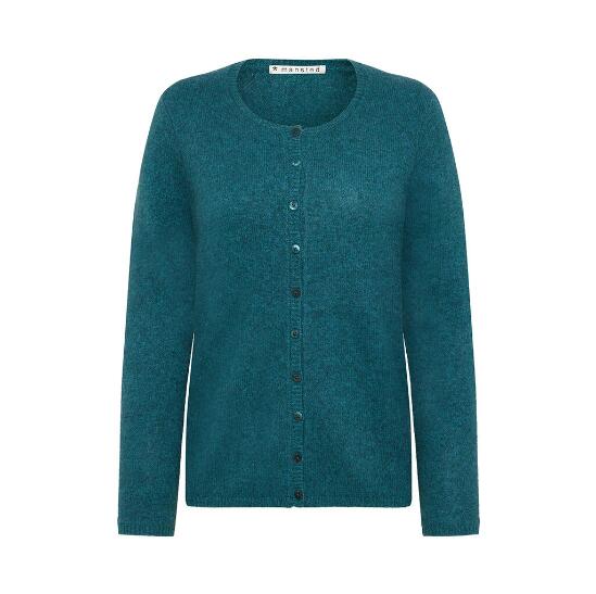 Petrolblå Mansted cardigan i yak