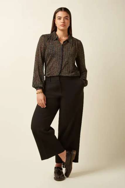 Stribet King Louie skjorte med glimmer