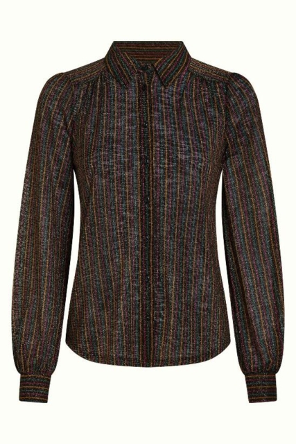 Stribet King Louie skjorte med glimmer