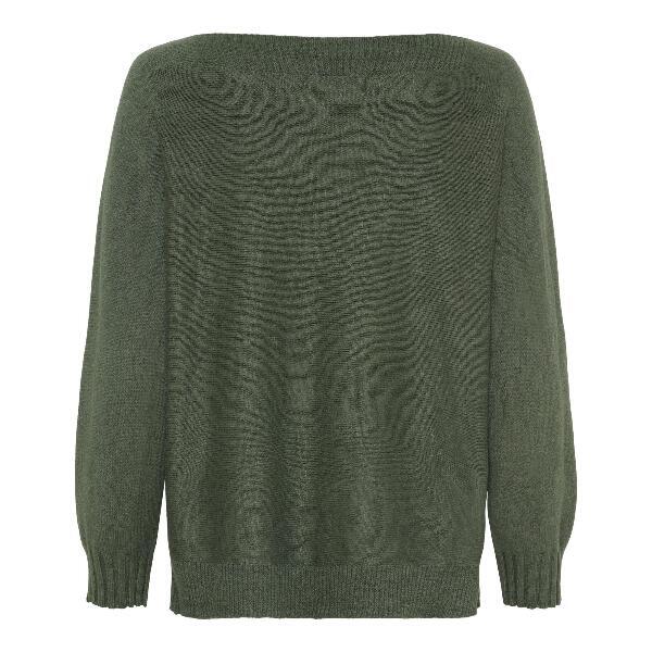 Grøn Marta  bluse med bådformet hals