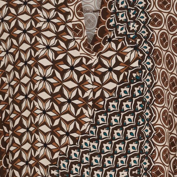 Marta kjole med brunt print