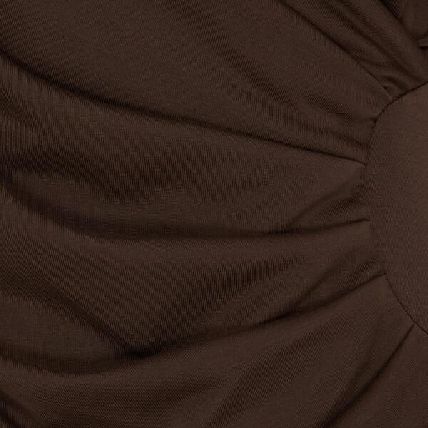 Brun slå-om bluse fra Marta