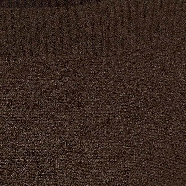 Mørkebrun bluse med bådformet hals