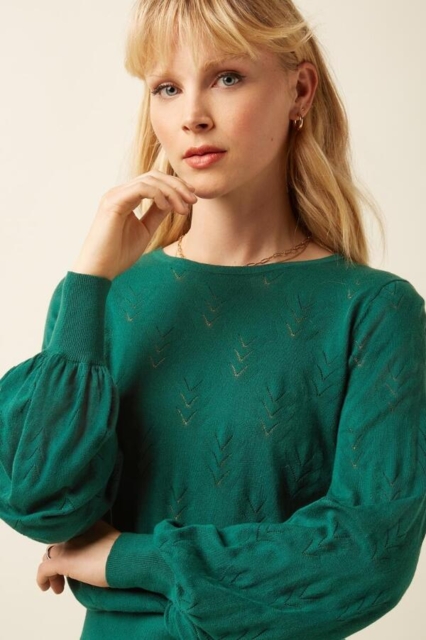 Grøn King Louie bomuldsbluse