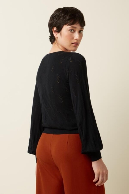 Sort King Louie bomuldsbluse