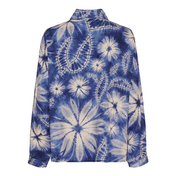 Blåmønstret Marta skjorte