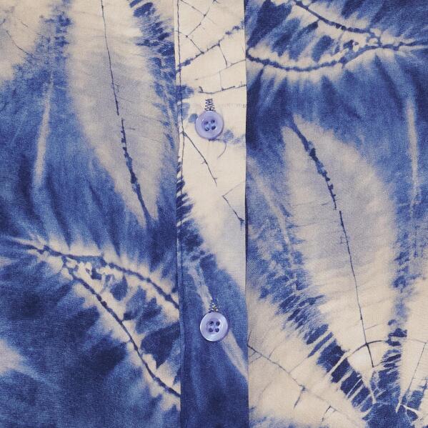 Blåmønstret Marta skjorte