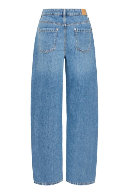 Mellemblå Pulzjeans med vidde