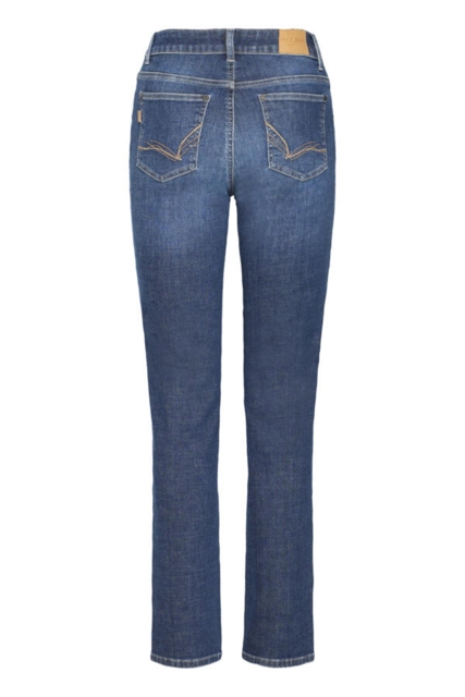 Mellemblå Pulzjeans med lige-op-og-ned ben