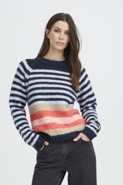 Stribet Pulzjeans sweaters