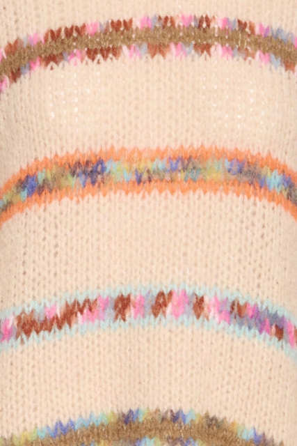 Rosa pullover med farver